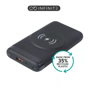 eSTUFF ES641042 išorinė baterija Ličio polimerų (LiPo) 10000 mAh Belaidis įkrovimas Juoda