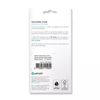 eSTUFF ES67120026 mobiliojo telefono dėklas 17 cm (6.7 col.) Užvalkalas Juoda