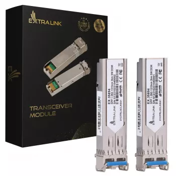 SFP modulis Extralink EX.35894 1.25Gbps LC/UPC 1310nm 2km vienmodis DOM 2 vnt.