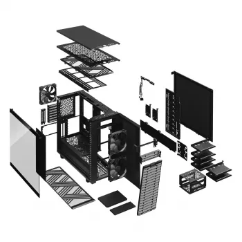 PC korpusas Fractal Design Define 7 Midi Tower juodas