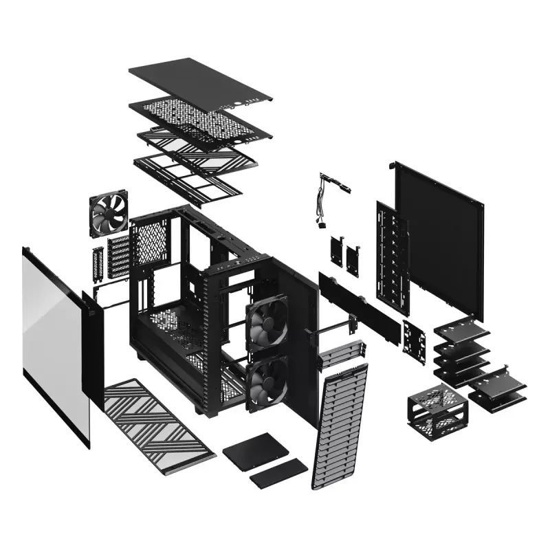 PC korpusas Fractal Design Define 7 Midi Tower juodas