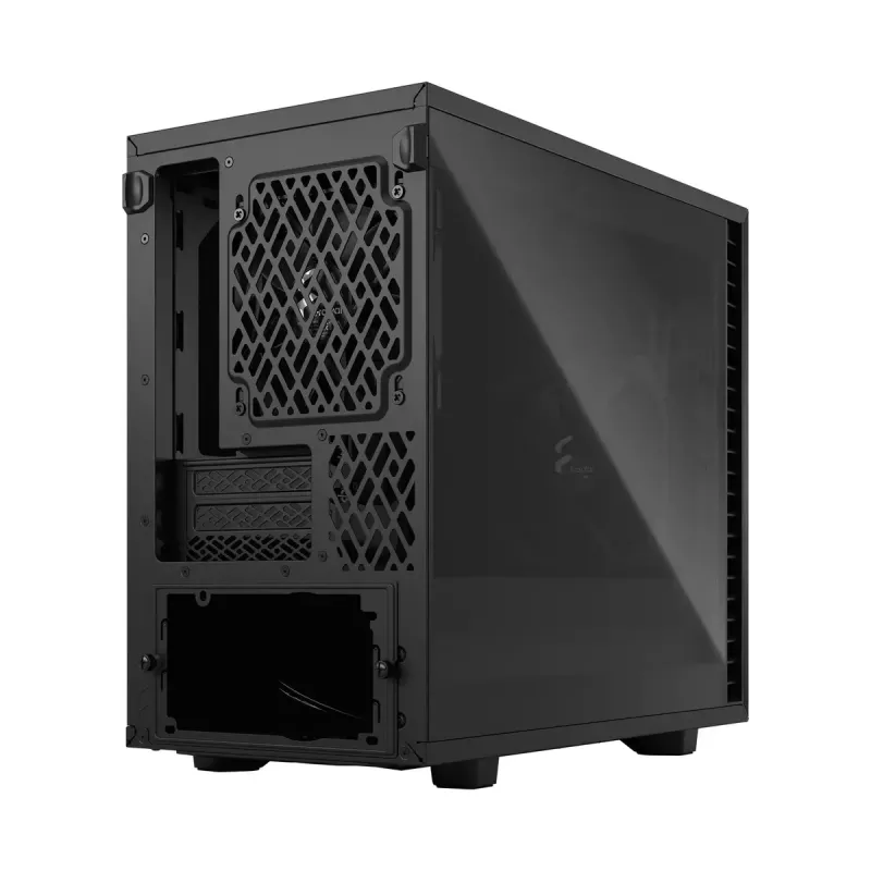 PC korpusas Fractal Design Define 7 Nano Juoda — Mini-ITX/Mini-DTX, ATX PSU, grūdintas stiklas, 205×399×361 mm