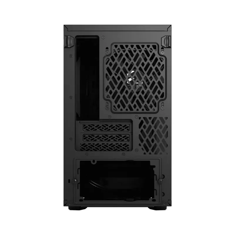 PC korpusas Fractal Design Define 7 Nano Juoda — Mini-ITX/Mini-DTX, ATX PSU, grūdintas stiklas, 205×399×361 mm
