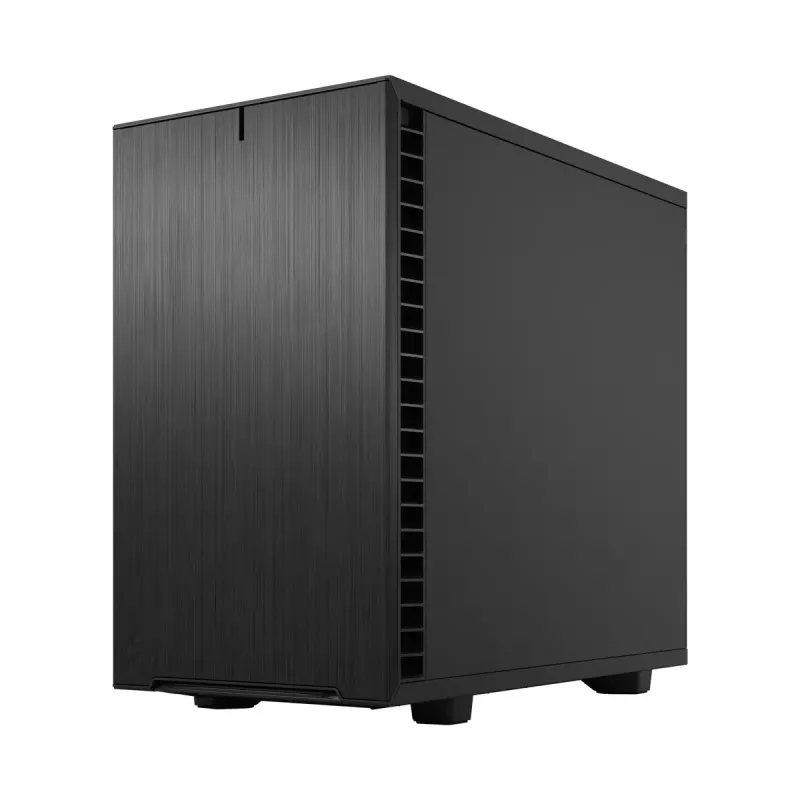 PC korpusas Fractal Design Define 7 Nano Juoda — Mini-ITX/Mini-DTX, ATX PSU, grūdintas stiklas, 205×399×361 mm