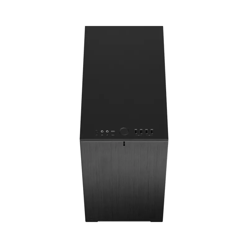 PC korpusas Fractal Design Define 7 Nano Juoda — Mini-ITX/Mini-DTX, ATX PSU, grūdintas stiklas, 205×399×361 mm