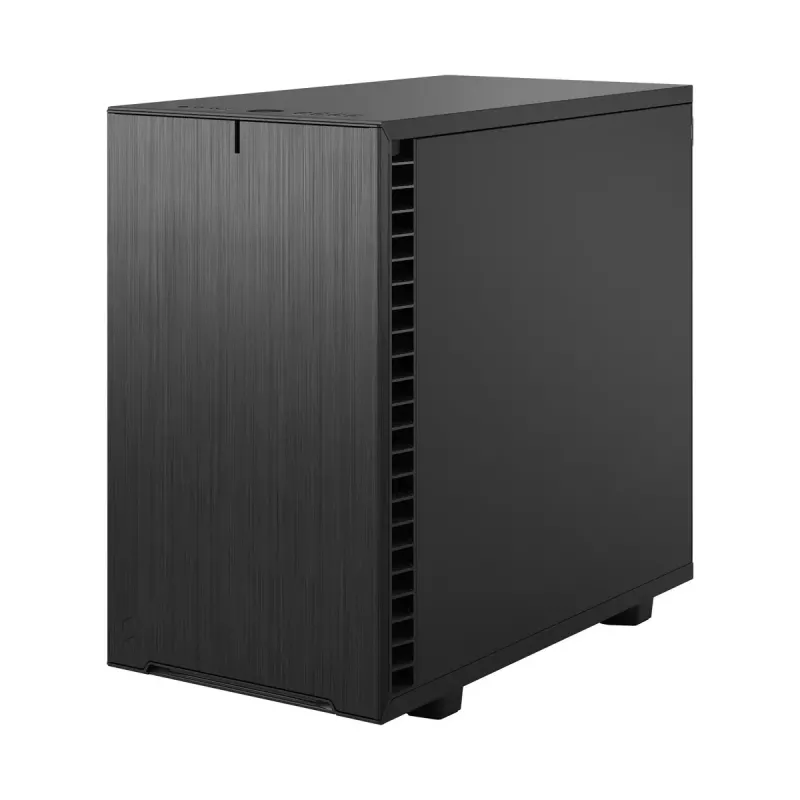 PC korpusas Fractal Design Define 7 Nano Juoda — Mini-ITX/Mini-DTX, ATX PSU, grūdintas stiklas, 205×399×361 mm