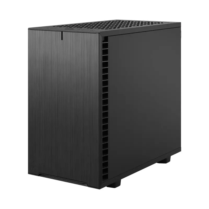 PC korpusas Fractal Design Define 7 Nano Juoda — Mini-ITX/Mini-DTX, ATX PSU, grūdintas stiklas, 205×399×361 mm