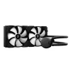 Visa apimanti skysčio CPU aušintuvas Fractal Design Lumen S28 v2 RGB — 140 mm ventiliatoriai, 500–1700 RPM, juoda