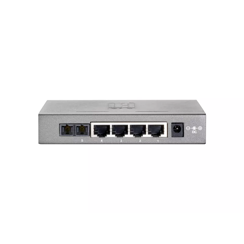 LevelOne 5 prievadų Fast Ethernet komutatorius, 1 x SC daugiamodė šviesolaidžio jungtis