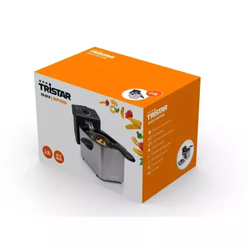 Giliai keptuvė Tristar FR-6919 2L 800W Juoda Nerūdijantis plienas