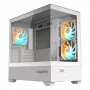 GIGABYTE C201 PANORAMIC ICE PC korpusas – Mid Tower, m-ATX, 360 mm radiatoriaus palaikymas, 3 iš anksto sumontuoti ventiliatoriai, USB 3.0, RGB Fusion palaikymas