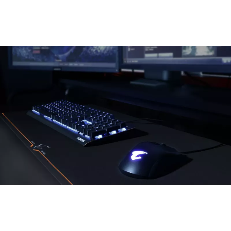 GIGABYTE AMP900 žaidimų pelės kilimėlis juodas, oranžinis