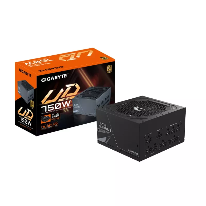 GIGABYTE UD750GM PG5 maitinimo blokas 750 W 20+4 kontaktų ATX ATX juodas