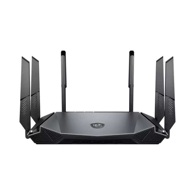 MSI RadiX AX6600 WiFi 6 Tri-Band belaidis maršrutizatorius Gigabit Ethernet Tri-band (2.4 GHz / 5 GHz / 5 GHz) Juoda