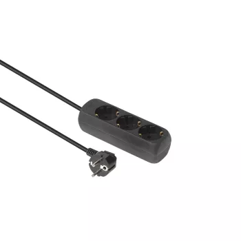 Microconnect GRU003B-WOS maitinimo ilgintuvas 1,5 m 3 kintamosios srovės lizdai (-ų) Vidaus Juoda