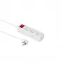 Microconnect GRU003W-SWITCH maitinimo ilgintuvas 1,5 m 3 AC lizdai Vidaus baltas