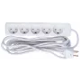Maitinimo ilginamasis laidas Microconnect GRU0055WDK 5 m 5 kintamosios srovės lizdai vidaus patalpoms baltas