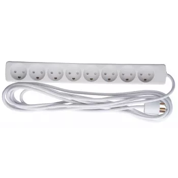 Microconnect GRU00850WDK maitinimo ilgintuvas 5 m 8 kintamosios srovės lizdai Patalpoms Balta