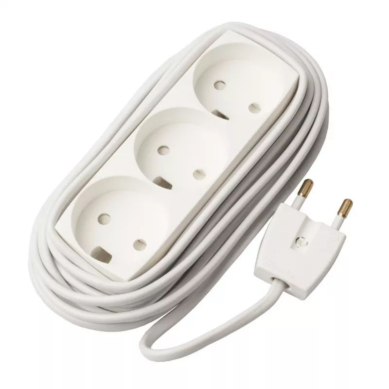 Maitinimo ilgintuvas Microconnect GRUELU3H050 5m 3 kintamosios srovės lizdai Baltas