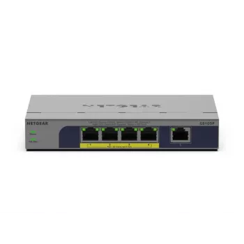 Nevaldomas 5 prievadų PoE komutatorius Netgear GS105P 1Gb Ethernet su maitinimo per Ethernet funkcija (GS105P-300EUS)