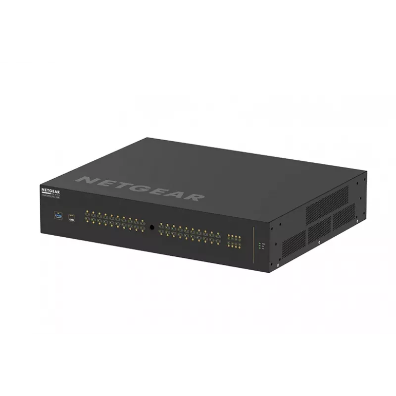NETGEAR M4250-40G8XF-PoE++ valdomas L2/L3 gigabitinis eterneto (10/100/1000) komutatorius su maitinimu per eternetą (PoE) 2U juodas