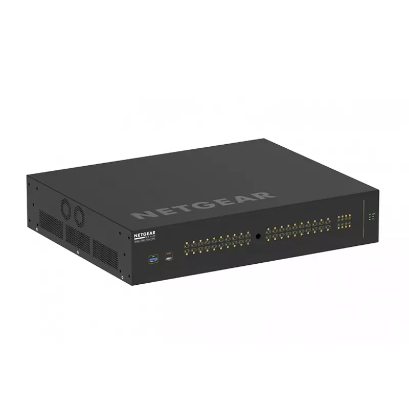 NETGEAR M4250-40G8XF-PoE++ valdomas L2/L3 gigabitinis eterneto (10/100/1000) komutatorius su maitinimu per eternetą (PoE) 2U juodas