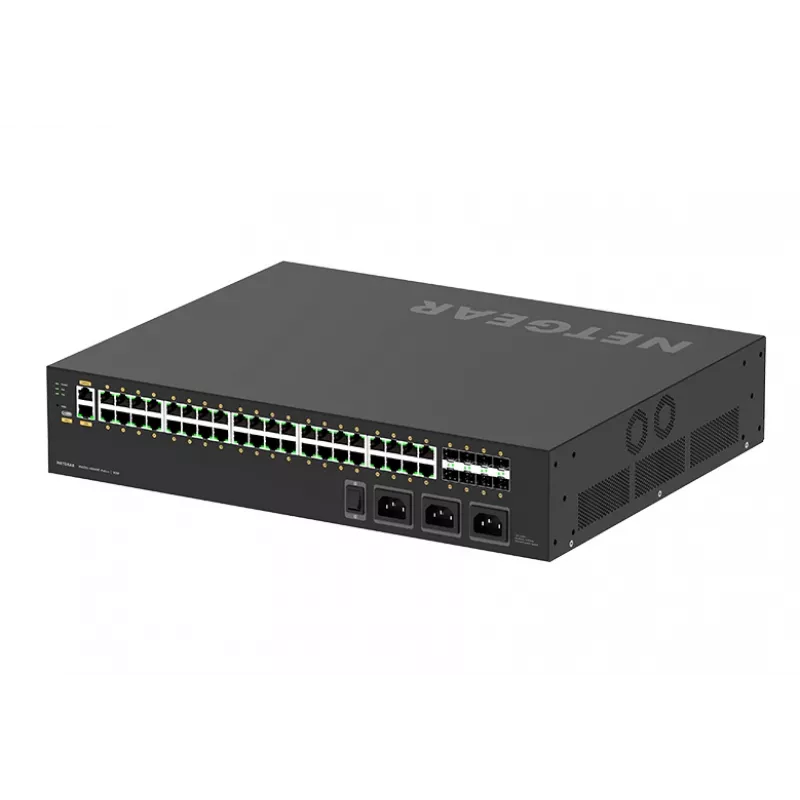 NETGEAR M4250-40G8XF-PoE++ valdomas L2/L3 gigabitinis eterneto (10/100/1000) komutatorius su maitinimu per eternetą (PoE) 2U juodas