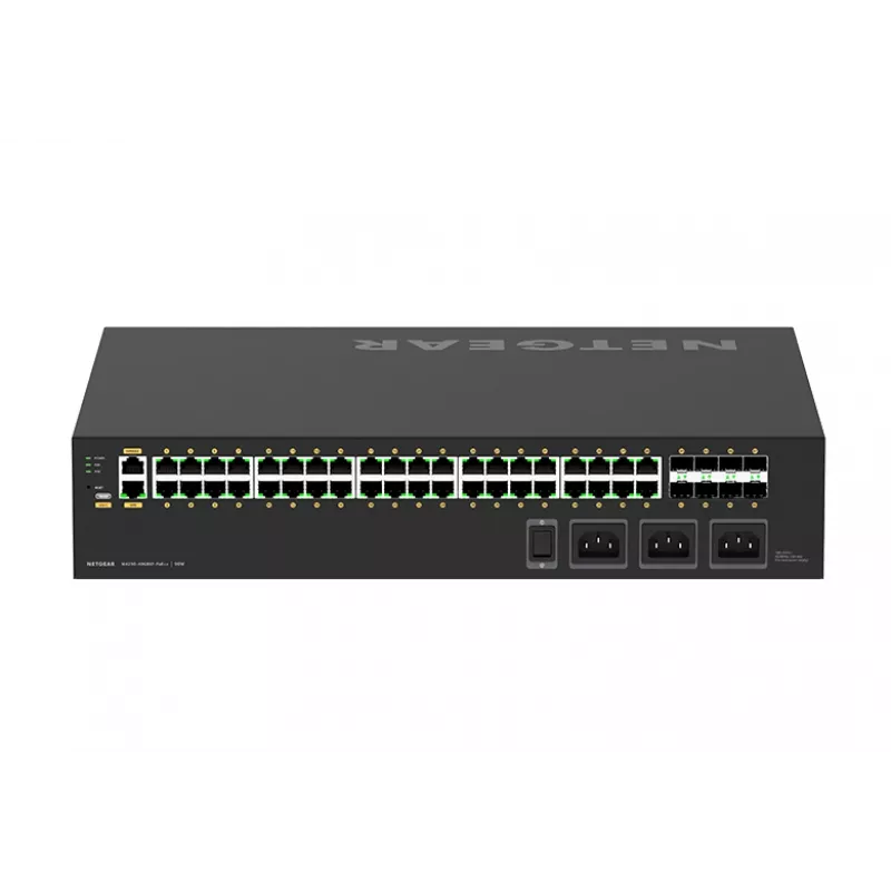 NETGEAR M4250-40G8XF-PoE++ valdomas L2/L3 gigabitinis eterneto (10/100/1000) komutatorius su maitinimu per eternetą (PoE) 2U juodas