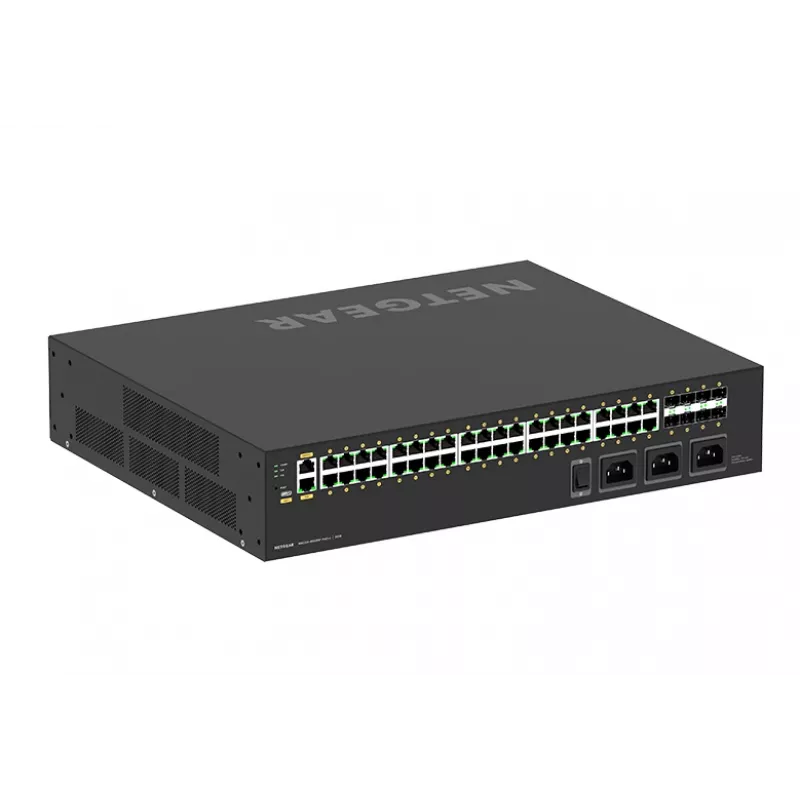 NETGEAR M4250-40G8XF-PoE++ valdomas L2/L3 gigabitinis eterneto (10/100/1000) komutatorius su maitinimu per eternetą (PoE) 2U juodas