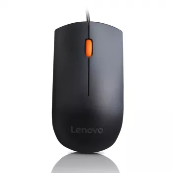 Laidinė USB Type-A optinė abiem rankoms tinkama pelė Lenovo GX30M39704 — 1600 DPI, 3 mygtukai, 1,8 m laidas, juoda