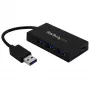 StarTech.com 4 prievadų USB 3.0 šakotuvas - USB Type-A šakotuvas su 1x USB-C ir 3x USB-A (SuperSpeed 5 Gbps) - maitinamas per USB magistralę arba išoriniu adapteriu - nešiojamas USB 3.2 Gen 1 BC 1.2 įkrovimo šakotuvas su maitinimo adapteriu