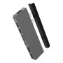 HUB HYPER HD28C USB 3.2 Gen 1 Type-C pilkas MicroSD SD HDMI Thunderbolt 3