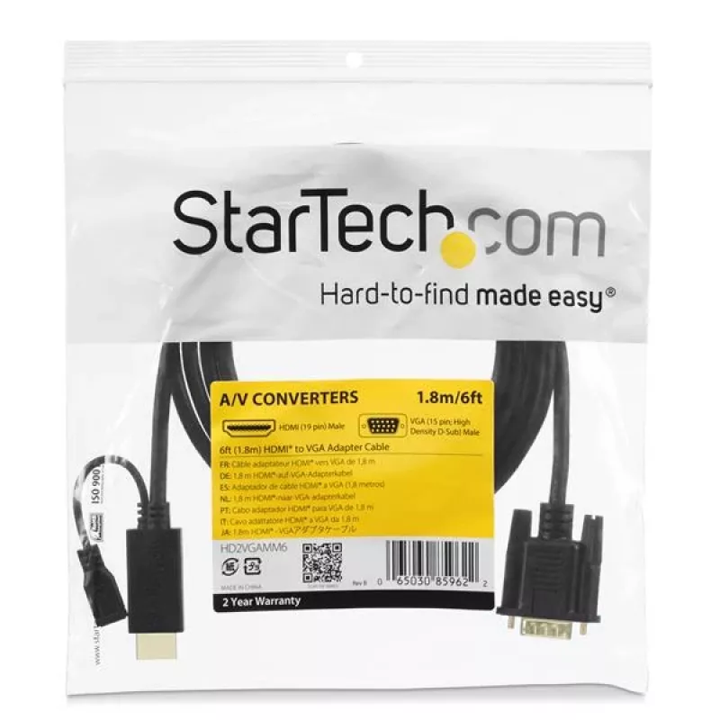 StarTech.com 3 m HDMI į VGA aktyvus keitiklio laidas - HDMI į VGA adapteris - 1920x1200 arba 1080p