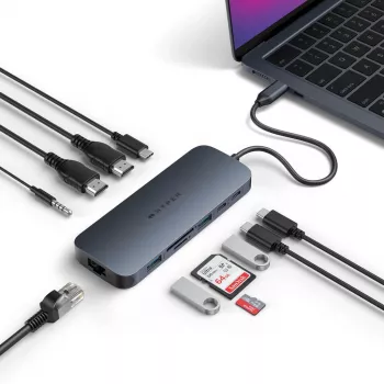 Targus HD4006GL nešiojamojo kompiuterio dokas / prievado replikatorius USB 3.2 Gen 2 (3.1 Gen 2) Type-C, juodas