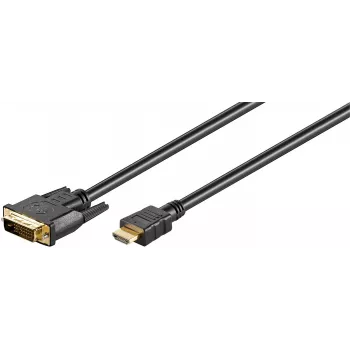 Microconnect HDM192415 vaizdo kabelio adapteris 5 m DVI-D HDMI Type A (Standartinis) Juodas