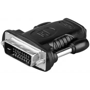 Microconnect HDM19F24 kabelinis sąsajos keitiklis HDMI Type A į DVI-D Dual Link (24+1 kaištis) juodas