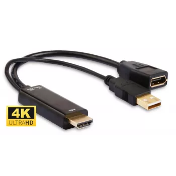 Microconnect HDMDPP1 vaizdo kabelio adapteris 0,15 m HDMI Type A (standartinis) DisplayPort juodas