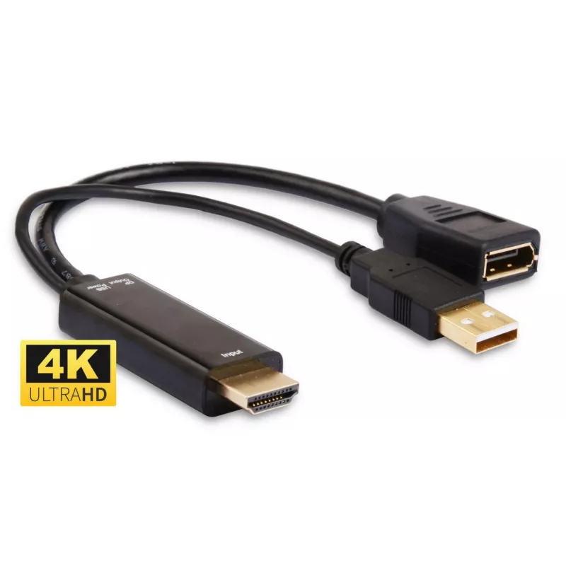 Microconnect HDMDPP1 vaizdo kabelio adapteris 0,15 m HDMI Type A (standartinis) DisplayPort juodas