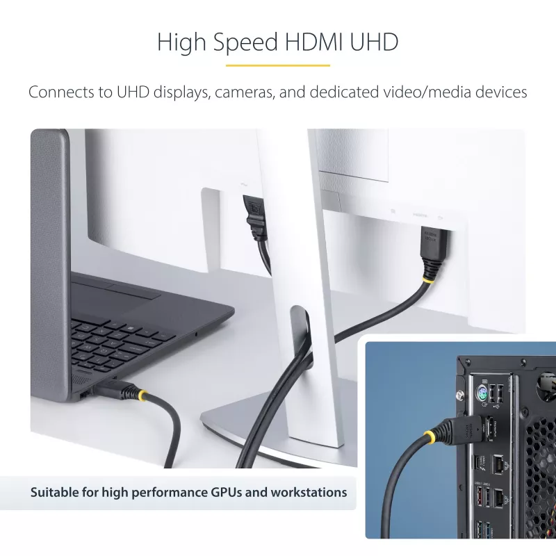 StarTech.com 10m (32.8ft) aktyvus didelės spartos HDMI kabelis, 4K 60Hz/1440p 144Hz, HDR10/HDCP 2.2/ARC, 18Gbps, UHD HDMI 2.0 laidas televizoriui/monitoriui/ekranui, TPE apvalkalas