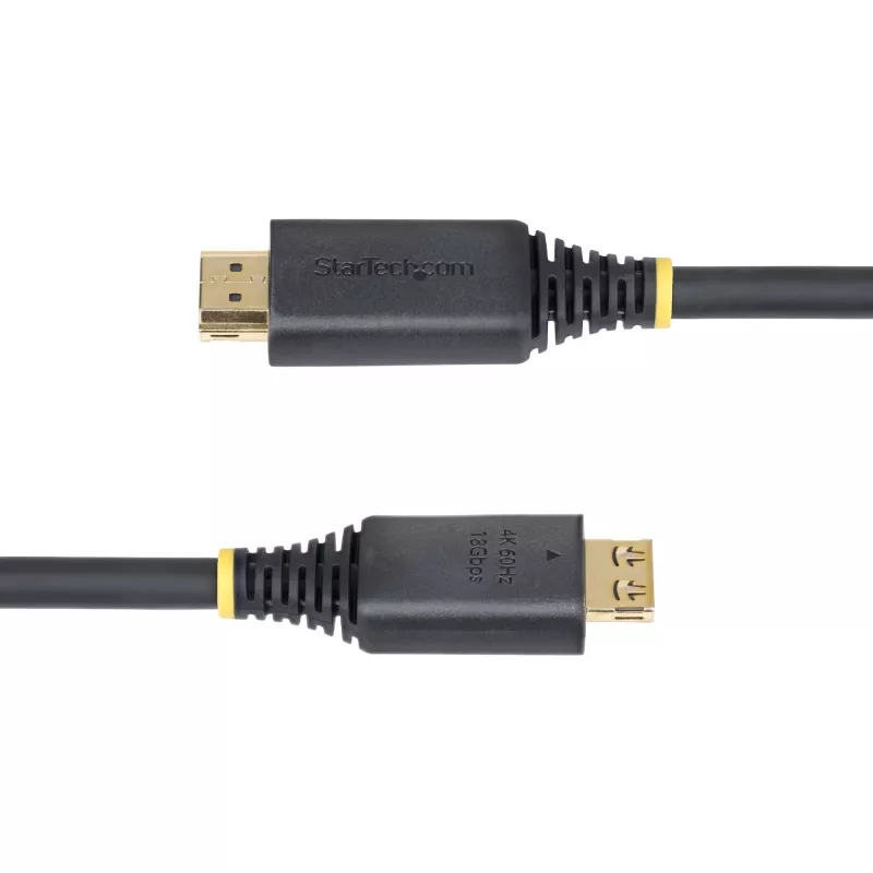 StarTech.com 15 pėdų (4,5 m) didelės spartos HDMI laidas su fiksuojančiomis jungtimis, 4K 60Hz/1440p 144Hz, HDR10/HDCP 2.2/ARC, 18 Gbps, UHD HDMI 2.0 laidas televizoriui/monitoriui/ekranui, TPE apvalkalas