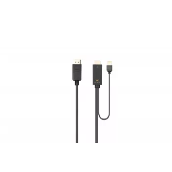 Microconnect HDMI-DP-CON2 vaizdo kabelio adapteris 2 m DisplayPort juodas
