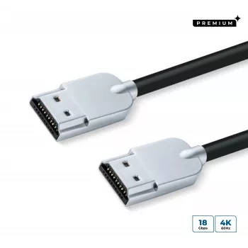 Microconnect HDMISUPERSLIM015M HDMI kabelis 1,5 m HDMI A tipo (standartinis) juodas, metalinis