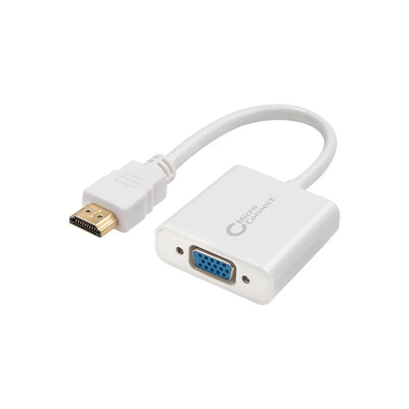 Microconnect HDMVGA1 vaizdo kabelio adapteris 0,15 m HDMI A tipo (standartinis) VGA (D-Sub) Baltas