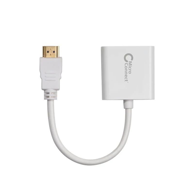 Microconnect HDMVGA1 vaizdo kabelio adapteris 0,15 m HDMI A tipo (standartinis) VGA (D-Sub) Baltas