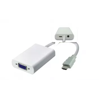 Microconnect HDMVGA2 vaizdo kabelio adapteris 0,15 m HDMI Type A (Standard) VGA (D-Sub) Baltas