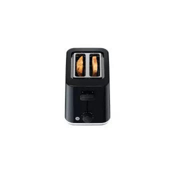 Skrudintuvas BRAUN HT1010BK — 2 riekėms, 900 W, juodas, plastikinis korpusas, plyšys 132×35×119 mm