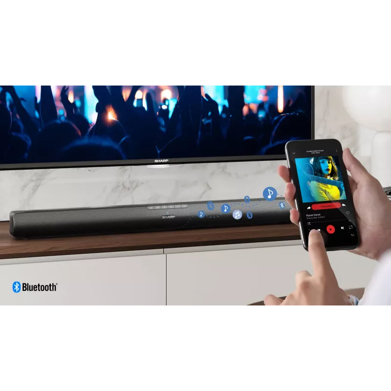 Sharp HT-SB100 garso juostos garsiakalbis Juoda 2.0 kanalų 75 W