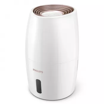 Drėkintuvas Philips HU2716/10 — 2 L bakelis, 17 W, 220–240 V, balta/rožinis auksas, kompaktiškas 220×220×350 mm