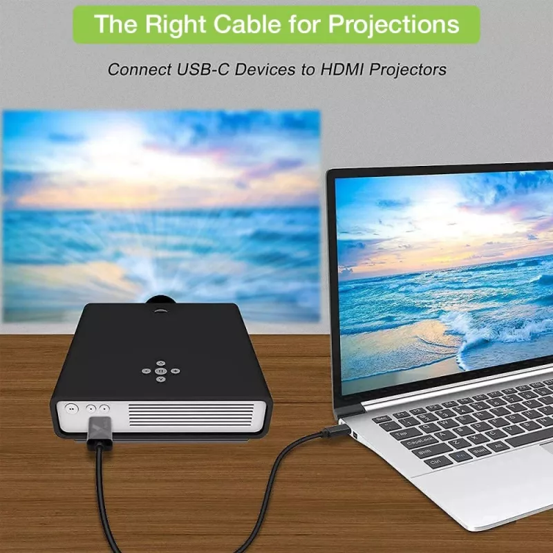 Techly adapterio laidas USB-C kištukas į HDMI 2.0 4K kištukas 2 m juodas