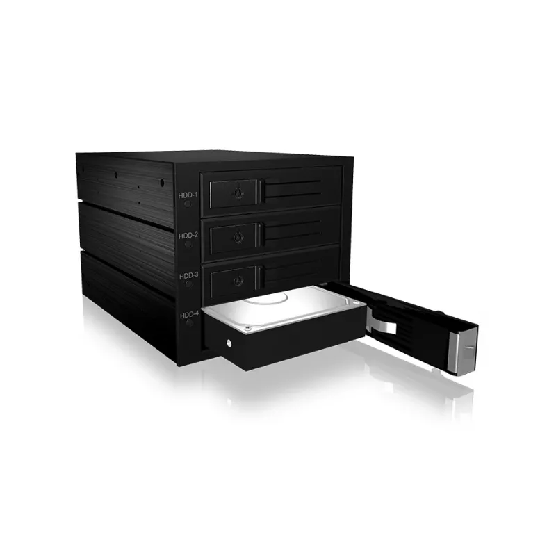 ICY BOX IB-564SSK 3x 5,25 col. saugojimo diskų dėklas Juodas